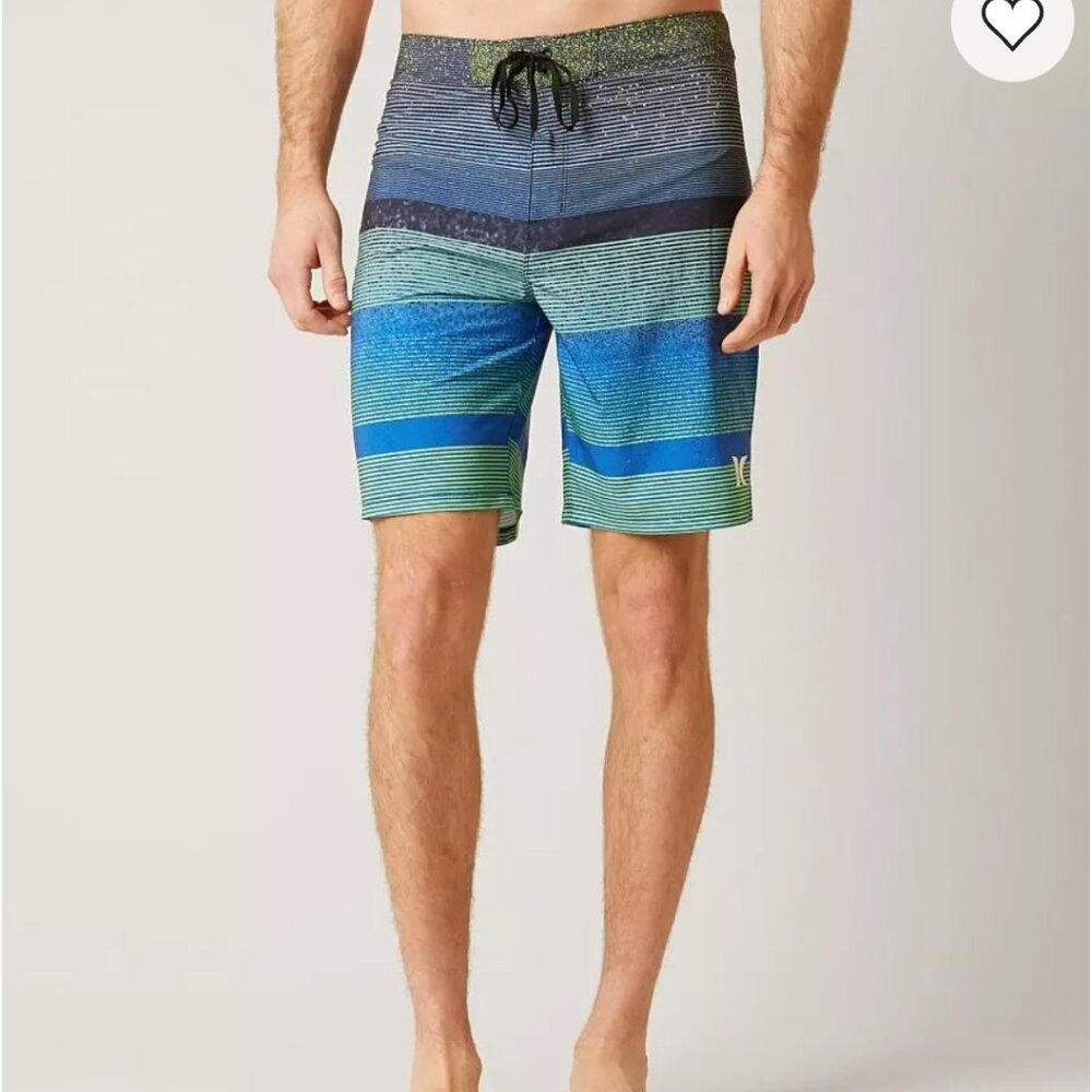 Hurley Phantom Mens Board Swim Shorts Bathing Size 36 Good Shape! Blue, Black